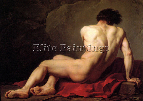JACQUES-LOUIS DAVID MALE NUDE KNOWN AS PATROCLUS ARTIST PAINTING HANDMADE CANVAS