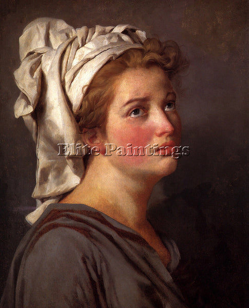 JACQUES-LOUIS DAVID PORTRAIT OF A YOUNG WOMAN IN A TURBAN ARTIST PAINTING CANVAS