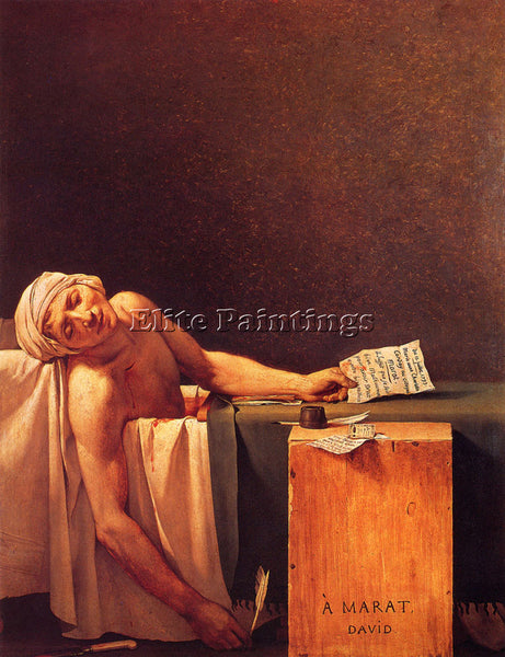 JACQUES-LOUIS DAVID THE DEATH OF MARAT ARTIST PAINTING REPRODUCTION HANDMADE OIL