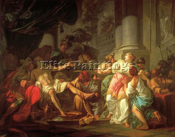 JACQUES-LOUIS DAVID THE DEATH OF SENECA ARTIST PAINTING REPRODUCTION HANDMADE