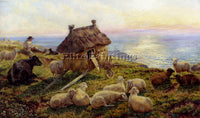 AMERICAN DAVIS HENRY WILLIAMS BANKS ON THE CLIFFS PICARDY ARTIST PAINTING CANVAS - Oil Paintings Gallery Repro