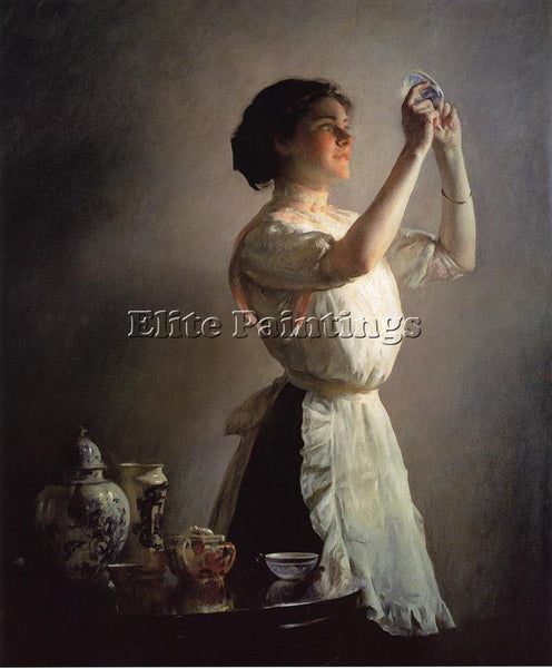 JOSEPH R. DECAMP THE BLUE CUP ARTIST PAINTING REPRODUCTION HANDMADE CANVAS REPRO