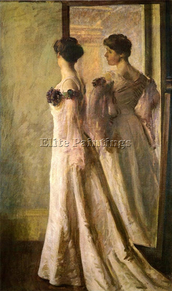 JOSEPH R. DECAMP THE HELIOTROPE GOWN ARTIST PAINTING REPRODUCTION HANDMADE OIL
