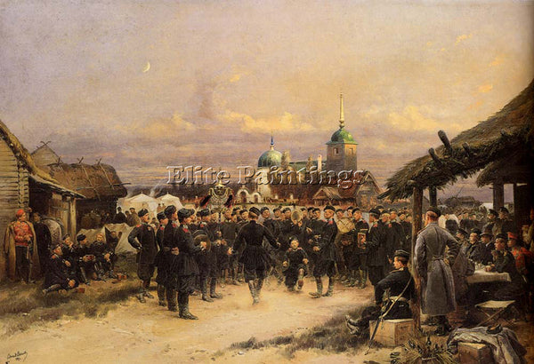 EDOUARD DETAILLE CHORUS FOURTH INFANTRY BATTALION AT TSARKOE SELO ARTIST CANVAS
