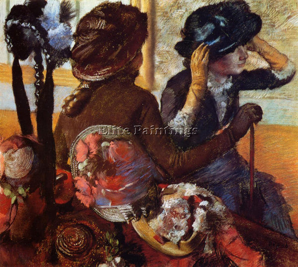 EDGAR DEGAS AT THE MILLINER S2 ARTIST PAINTING REPRODUCTION HANDMADE OIL CANVAS