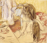 EDGAR DEGAS WOMAN AT HER TOILET ARTIST PAINTING REPRODUCTION HANDMADE OIL CANVAS
