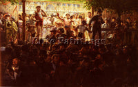 FRENCH DEHESGHUES LEON FETE DE NEUILLY ARTIST PAINTING REPRODUCTION HANDMADE OIL