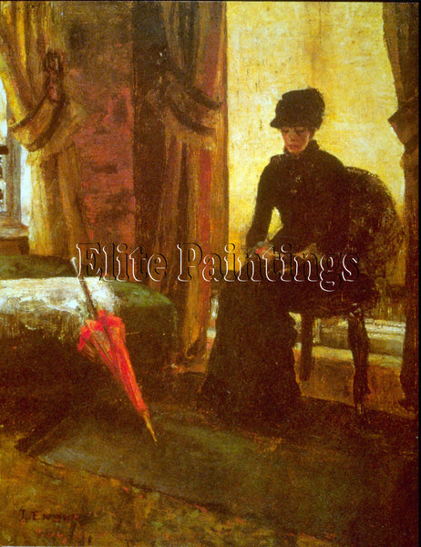ENSOR DEJECTED LADY ARTIST PAINTING REPRODUCTION HANDMADE CANVAS REPRO WALL DECO