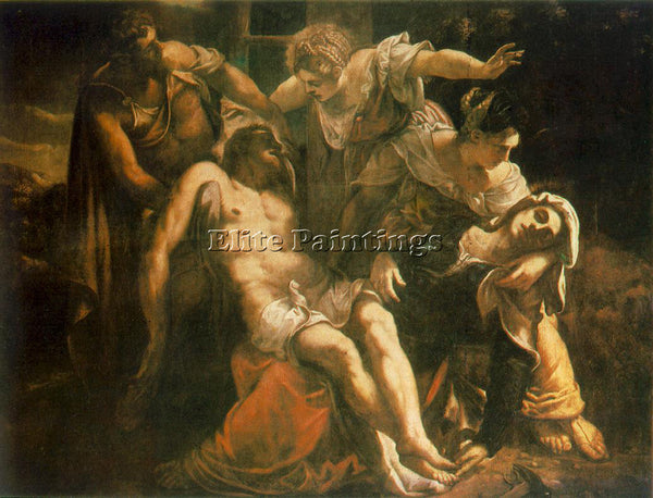 JACOPO ROBUSTI TINTORETTO DESCENT FROM THE CROSS ARTIST PAINTING HANDMADE CANVAS