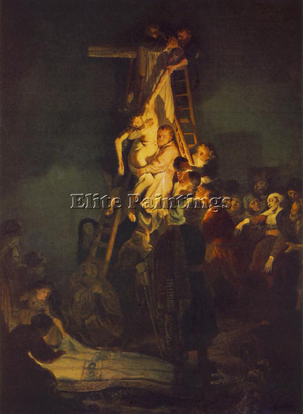 REMBRANDT DESCENT FROM THE CROSS ARTIST PAINTING REPRODUCTION HANDMADE OIL REPRO
