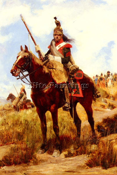 JEAN BAPTISTE EDOUARD DETAILLE ARTILLEUR A CHEVAL ARTIST PAINTING REPRODUCTION