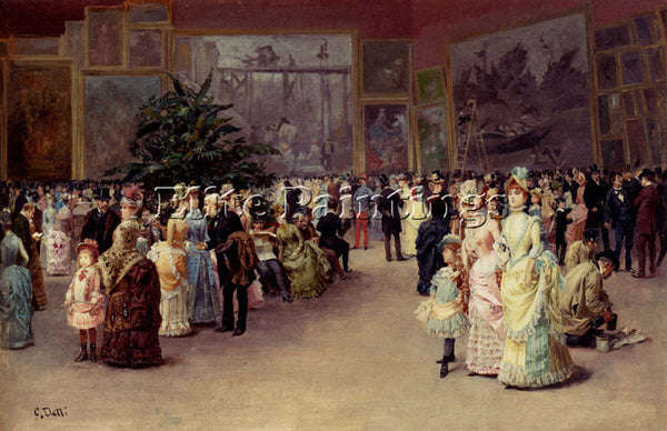 CESARE-AUGUSTE DETTI VARNISHING DAY ARTIST PAINTING REPRODUCTION HANDMADE OIL