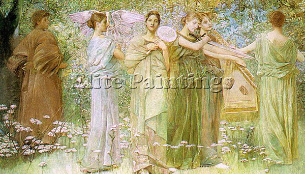 THOMAS WILMER DEWING THE DAYS 1886 ARTIST PAINTING REPRODUCTION HANDMADE OIL ART