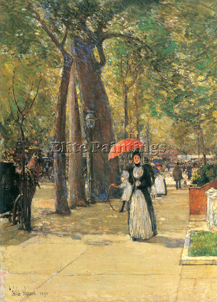 HASSAM DIE FIFTH AVENUE BEIM WASHINGTON SQUARE ARTIST PAINTING REPRODUCTION OIL
