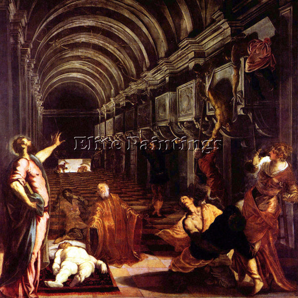 TINTORETTO DISCOVERY OF THE CORPSE OF ST MARK ARTIST PAINTING REPRODUCTION OIL