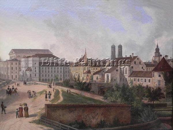 DOMENICO QUAGLIO THE ROYAL RESIDENCE IN MUNICH ARTIST PAINTING REPRODUCTION OIL