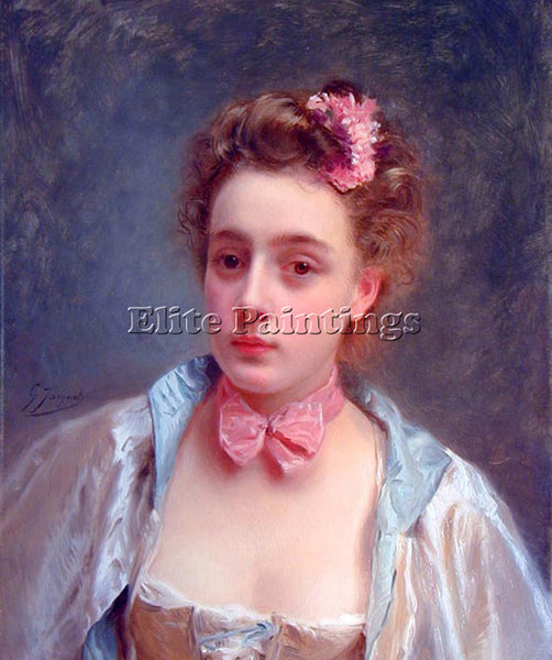 GUSTAVE JEAN JACQUET DRESSED FOR THE BALL ARTIST PAINTING REPRODUCTION HANDMADE