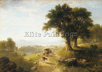 ASHER BROWN DURAND RIVER SCENE ARTIST PAINTING REPRODUCTION HANDMADE OIL CANVAS
