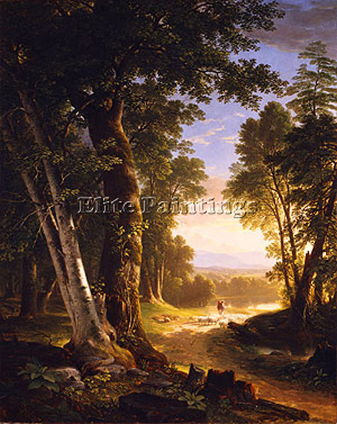 ASHER BROWN DURAND THE BEECHES ARTIST PAINTING REPRODUCTION HANDMADE OIL CANVAS