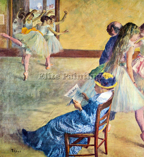 DEGAS DURING THE DANCE LESSONS MADAME CARDINAL ARTIST PAINTING REPRODUCTION OIL