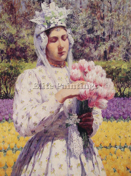 GEORGE HITCHCOCK DUTCH BRIDE ARTIST PAINTING REPRODUCTION HANDMADE CANVAS REPRO
