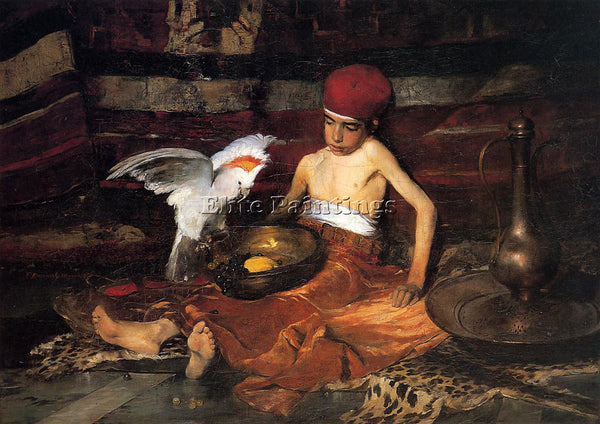 FRANK DUVENECK THE TURKISH PAGE ARTIST PAINTING REPRODUCTION HANDMADE OIL CANVAS
