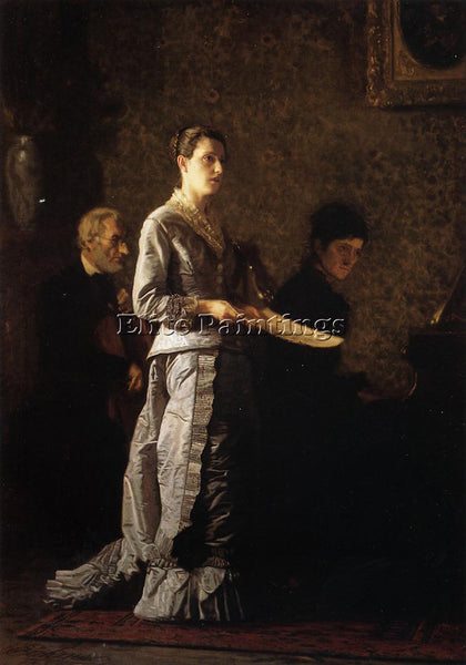 THOMAS EAKINS SINGING A PATHETIC SONG ARTIST PAINTING REPRODUCTION HANDMADE OIL