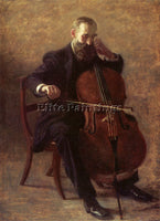THOMAS EAKINS THE CELLO PLAYER ARTIST PAINTING REPRODUCTION HANDMADE OIL CANVAS