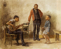 THOMAS EAKINS THE DANCING LESSON ARTIST PAINTING REPRODUCTION HANDMADE OIL REPRO