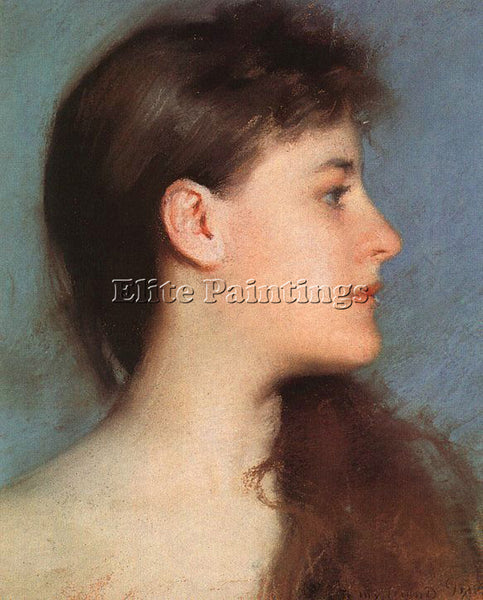 EDMUND CHARLES TARBELL PROFILE ARTIST PAINTING REPRODUCTION HANDMADE OIL CANVAS
