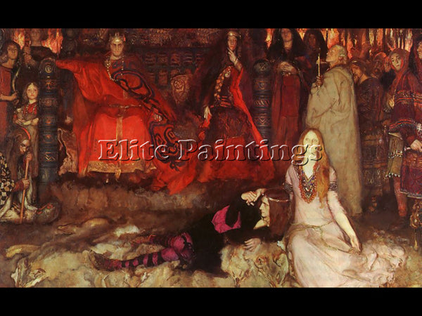 AMERICAN EDWIN AUSTIN ABBEY HAMLET PLAY SCENE ARTIST PAINTING REPRODUCTION OIL - Oil Paintings Gallery Repro