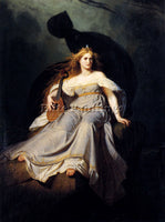 EFRHARDT KARL LUDWIG ADOLF THE MUSE OF MUSIC ARTIST PAINTING HANDMADE OIL CANVAS