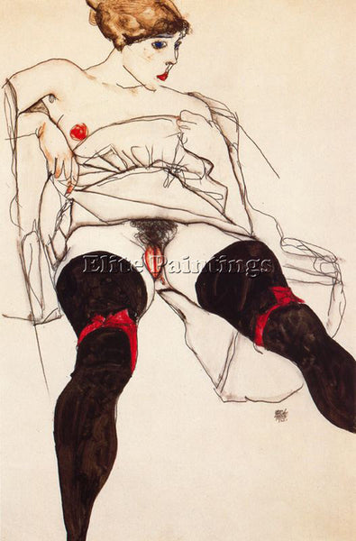 EGON SCHIELE SCHIE1 ARTIST PAINTING REPRODUCTION HANDMADE CANVAS REPRO WALL DECO