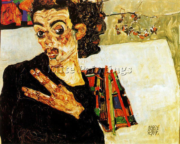 EGON SCHIELE SCHIE38 ARTIST PAINTING REPRODUCTION HANDMADE OIL CANVAS REPRO WALL