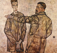 EGON SCHIELE DOUBLE PORTRAIT OF HEINRICH BENSCH AND HIS SON OTTO ARTIST PAINTING