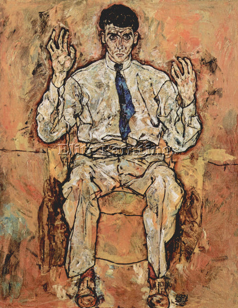 EGON SCHIELE PORTRAIT OF ALBERT PARIS VON GUTERSLOH ARTIST PAINTING REPRODUCTION