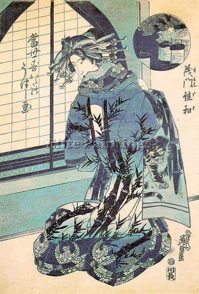 JAPANESE EISEN KEISAI JAPANESE 1791 1848 1 ARTIST PAINTING REPRODUCTION HANDMADE