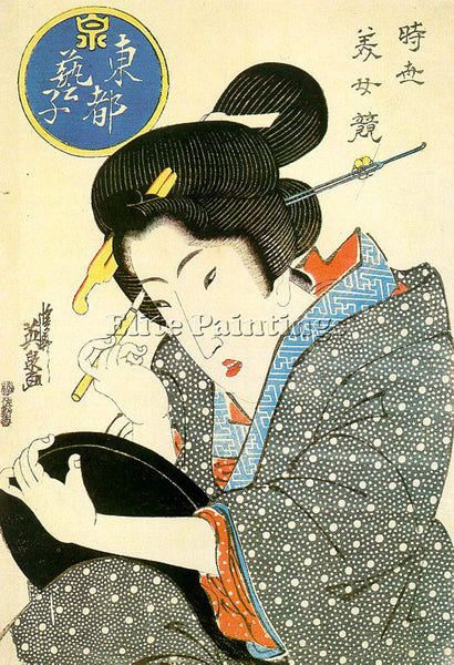 JAPANESE EISEN KEISAI JAPANESE 1791 1848 ARTIST PAINTING REPRODUCTION HANDMADE