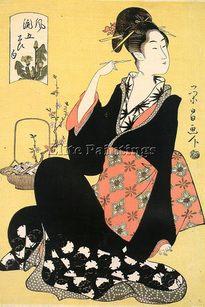 JAPANESE EISHO CHOKOSAI JAPANESE ACTIVE 1790 1799 ARTIST PAINTING REPRODUCTION