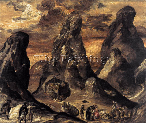 GREEK EL GRECO MOUNT SINAI ARTIST PAINTING REPRODUCTION HANDMADE OIL CANVAS DECO