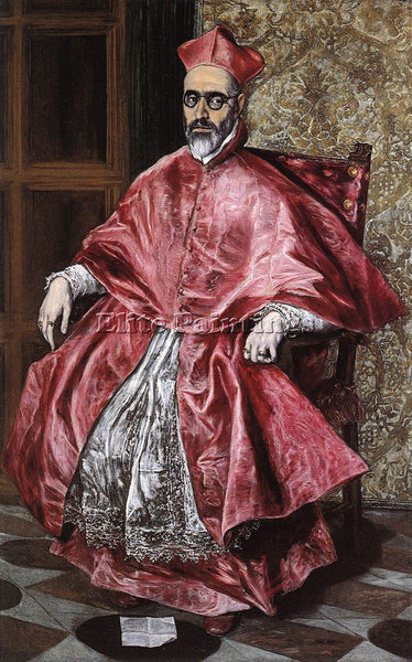 EL GRECO PORTRAIT OF A CARDINAL ARTIST PAINTING REPRODUCTION HANDMADE OIL CANVAS