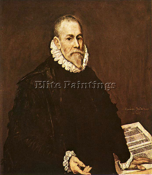 EL GRECO PORTRAIT OF A DOCTOR 1577 84 ARTIST PAINTING REPRODUCTION HANDMADE OIL