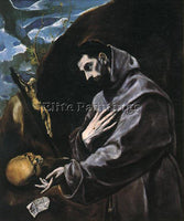 EL GRECO ST FRANCIS PRAYING 1580 90 ARTIST PAINTING REPRODUCTION HANDMADE OIL