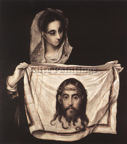 EL GRECO ST VERONICA WITH THE SUDARY 1579 ARTIST PAINTING REPRODUCTION HANDMADE