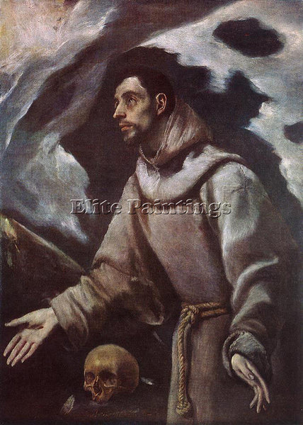 EL GRECO THE ECSTASY OF ST FRANCIS C1580 ARTIST PAINTING REPRODUCTION HANDMADE