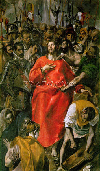 EL GRECO THE SPOLIATION 1577 9 ARTIST PAINTING REPRODUCTION HANDMADE OIL CANVAS