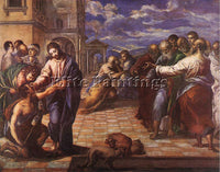 GREEK EL GRECO CHRIST HEALING THE BLIND MAN 1560 ARTIST PAINTING HANDMADE CANVAS