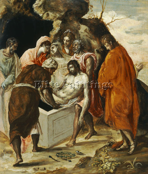 GREEK EL GRECO THE ENTOMBMENT OF CHRIST 1570 ARTIST PAINTING HANDMADE OIL CANVAS
