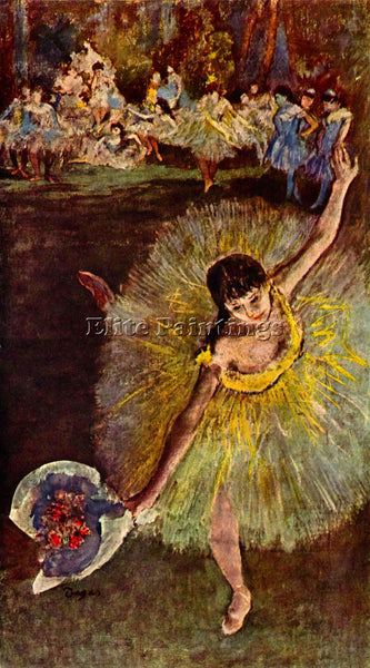 DEGAS END OF THE ARABESQUE ARTIST PAINTING REPRODUCTION HANDMADE OIL CANVAS DECO