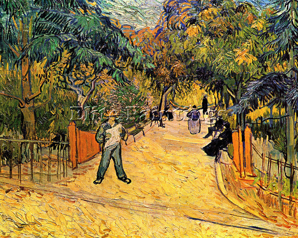 VAN GOGH ENTRANCE TO THE PUBLIC PARK IN ARLES ARTIST PAINTING REPRODUCTION OIL